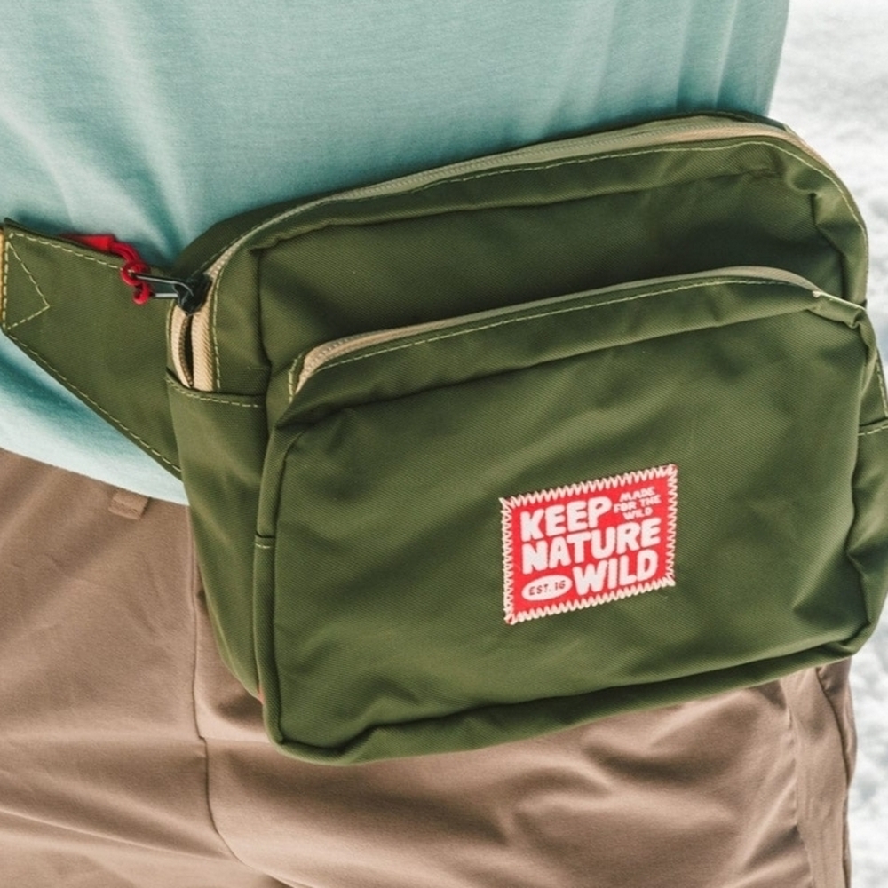 Keep Nature Wild Green Fanny Pack